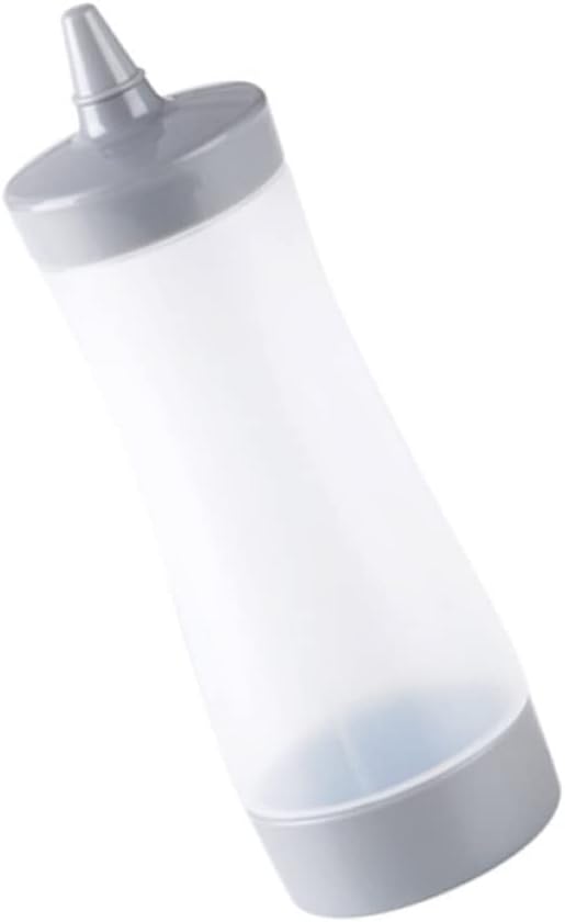 Hoement 350ml Salad Dressing Squeeze Bottle Leakproof Grey