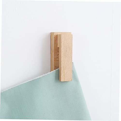 KOMBIUDA Wooden Towel Rack Hook for Kitchen and Bathroom