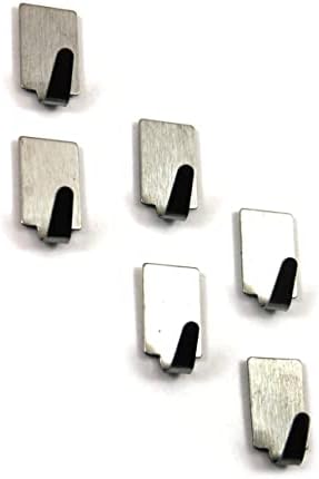 PRETYZOOM 36pcs Adhesive Stainless Steel Hooks for Wall Towel Rack No Drilling