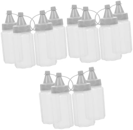 3 Pack Reusable Honey Squeezing Bottles for Ketchup Mustard Salad Dressing