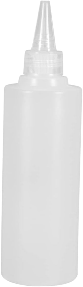 6 Pack 250ml Squeeze Bottles with Pointed Tips