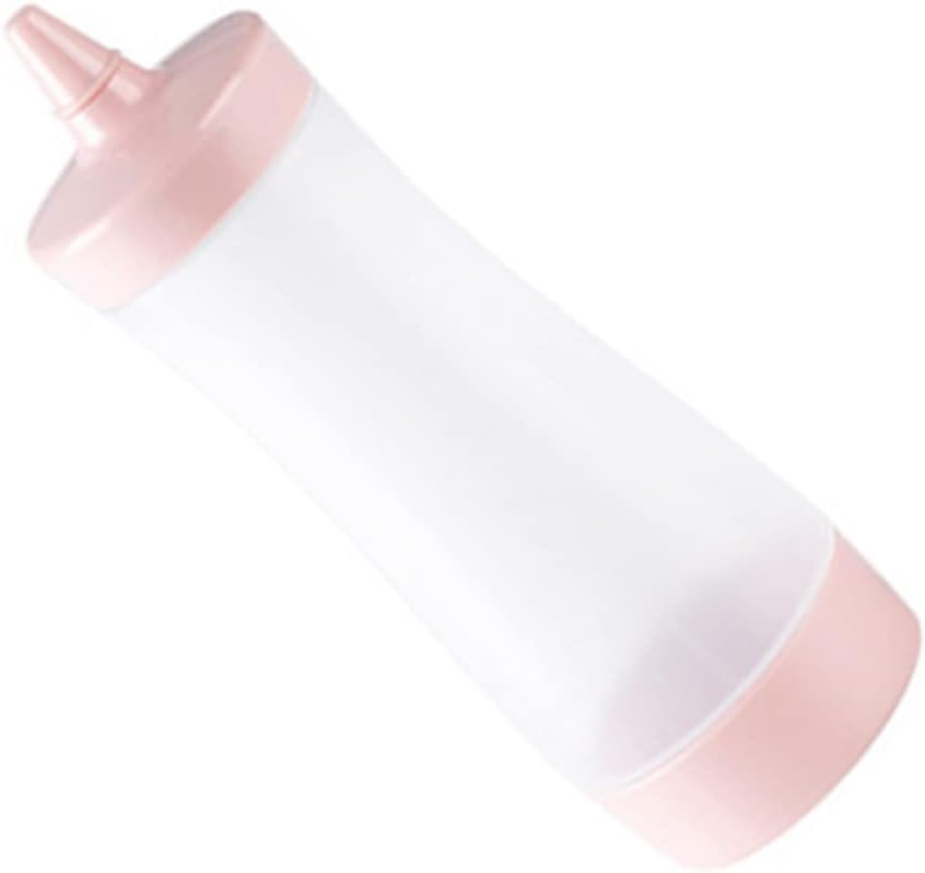 CIYODO 2 Pcs Reusable Condiment Squeeze Bottles Pink