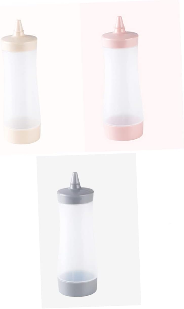 HOLIDYOYO 350ml Reusable Squeeze Bottle for Salad Dressing and Condiments