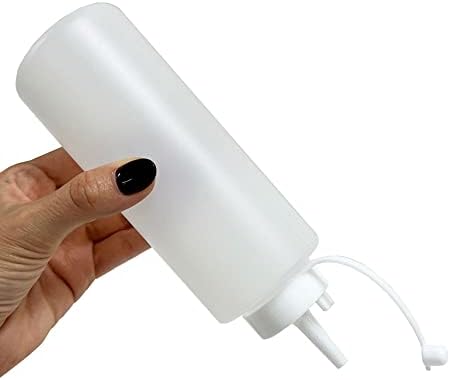 2 Pack 12oz Clear Plastic Squeeze Bottles for Condiments