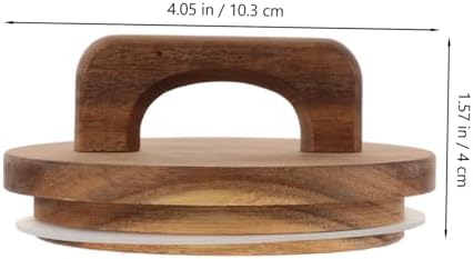 SHOWERORO Reusable Wood Mason Jar Lid with Silicone Seal