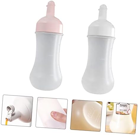 Cabilock 2Pcs 350ml Sauce Squeeze Bottles for Ketchup and BBQ