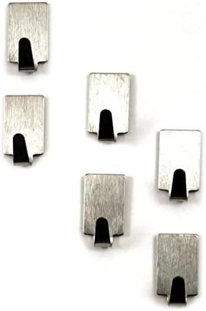 Stainless Steel Adhesive Hook 36pcs Wall Mount Utility Hooks for Bathroom Kitchen