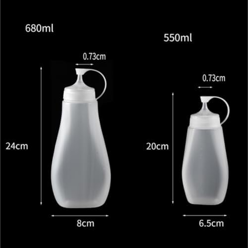 KLEYE 5 Pack Squeeze Bottles for Sauces