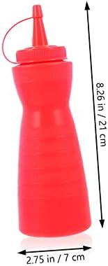 CIYODO 400ml Red Condiment Squeeze Bottle for Kitchen Use 1