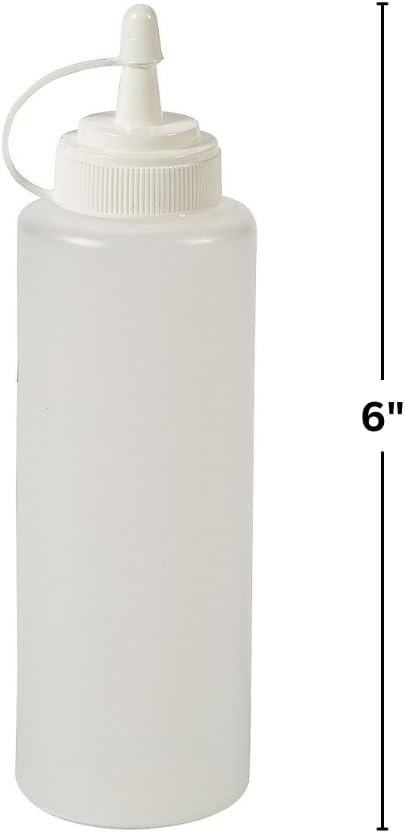 Fun Express Clear Condiment Squeeze Bottles 12-Pack