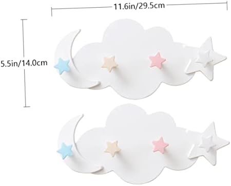 2pcs Cartoon Star and Moon Wall Hangers for Kids Room