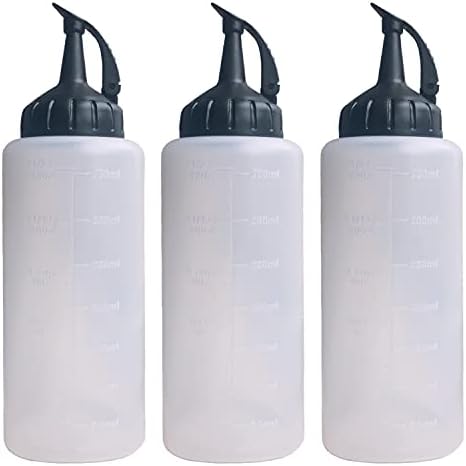 WINGSIGHT 3 Pack 12 Oz Condiment Squeeze Bottles with Twist Cap