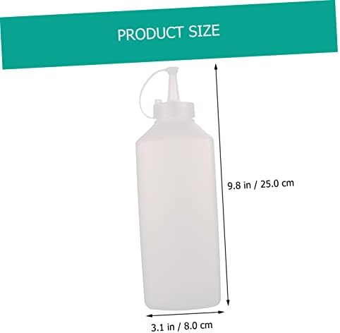 2 Pack Squeeze Condiment Bottles with Lids for Kitchen Use