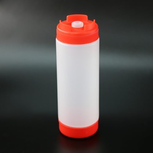 24oz Refillable Condiment Squeeze Bottle with Large Valve Yellow