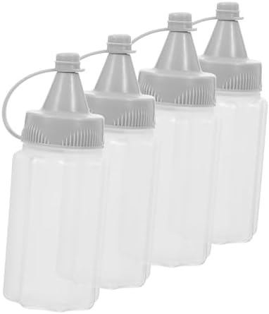 NAMOARLY 20 Pcs Dark Grey PP Condiment Squeeze Bottles