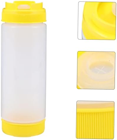 Alipis 20oz Two Headed Squeeze Sauce Bottles Reusable Condiment Dispenser