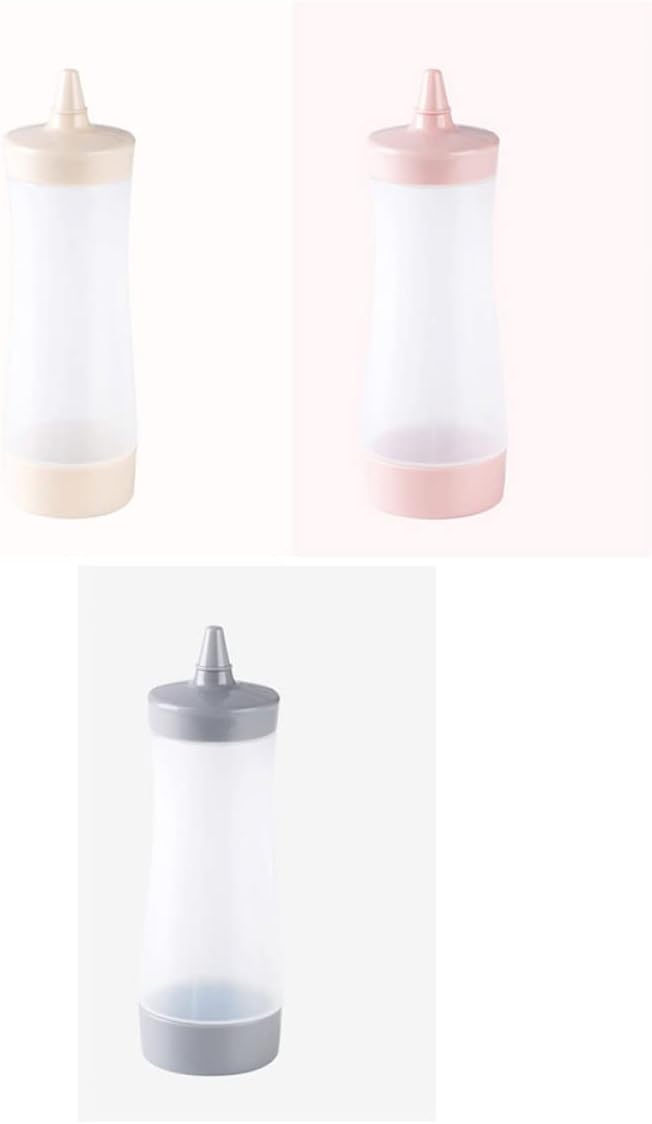 Hoement 350ml Salad Dressing Squeeze Bottle Leakproof Grey