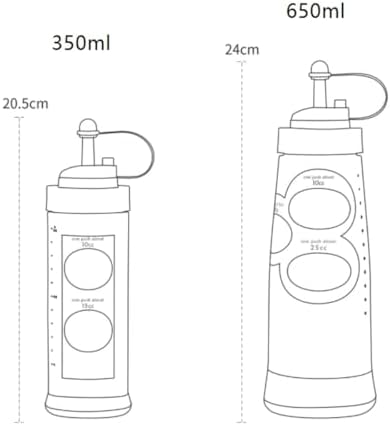 KLEYE 5-Pack Squeeze Bottles for Sauces Green 350ml