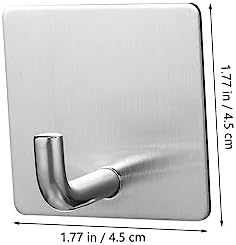 Ipetboom Modern Wall Hooks 4pcs Adhesive Chrome