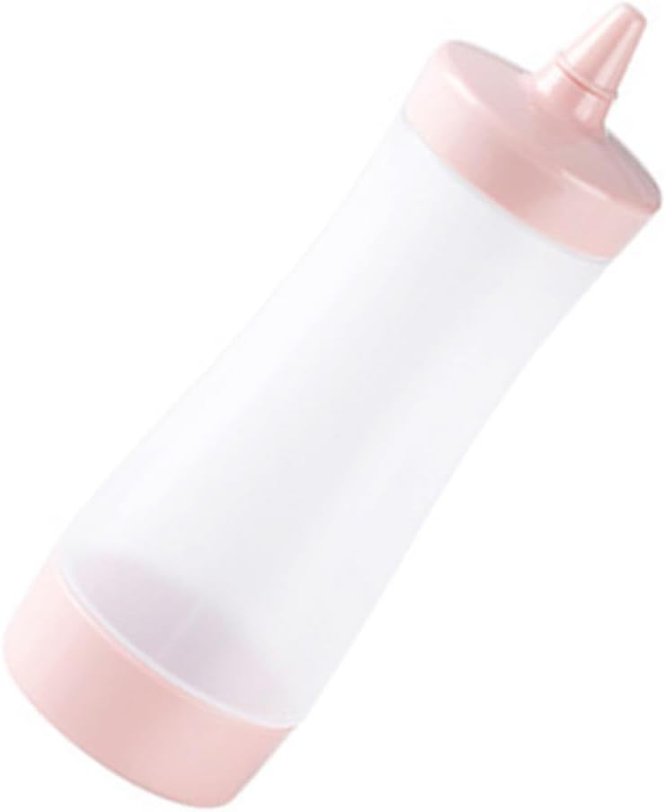 CIYODO 2 Pcs Reusable Condiment Squeeze Bottles Pink
