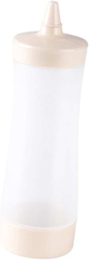 3 Pcs Reusable Salad Dressing Squeeze Bottles Beige