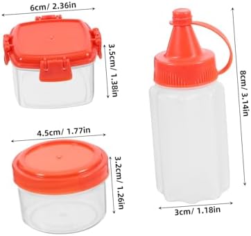 12pcs Mini Condiment Squeeze Bottles Set for Ketchup Salad Dressing and Seasonings