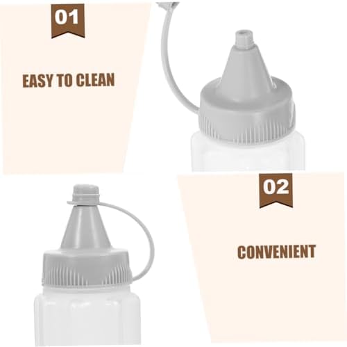 8PCS Reusable PP Condiment Squeeze Bottles 30ml