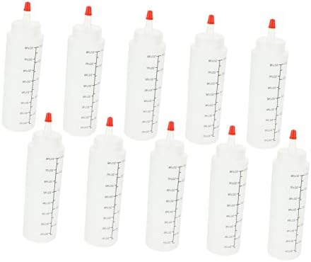 MAGICLULU 10pcs Condiment Squeeze Bottles with Measuring Scale