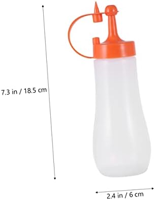 Ciieeo Salad Dressing Bottle Set of 3 Squeeze Sauce Bottles with Lids 1