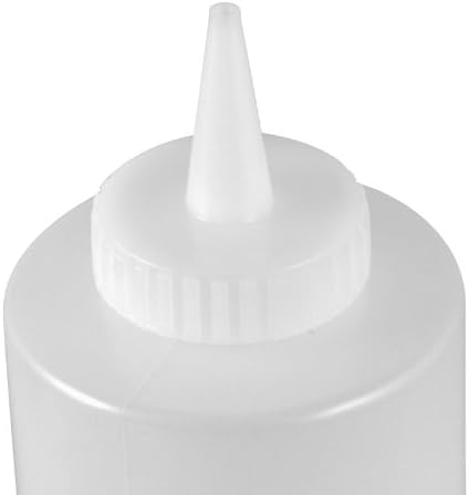 SET OF 2 24 Oz Clear Squeeze Bottles Diner Style Durable Plastic