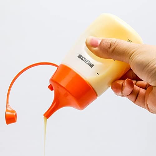 Cuteam Squeeze Sauce Bottle with Scale 180ml Leakproof