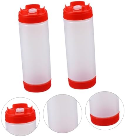 HOLIDYOYO 2-Pack Red Squeeze Sauce Bottles 20oz 1