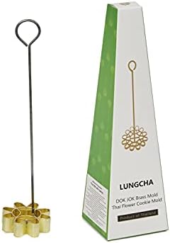 Lungcha DOK JOK Brass Flower Cookie Mold 6cm