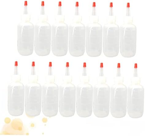 HOLIDYOYO Plastic Condiment Squeeze Bottles with Scale 120ml Set of 15