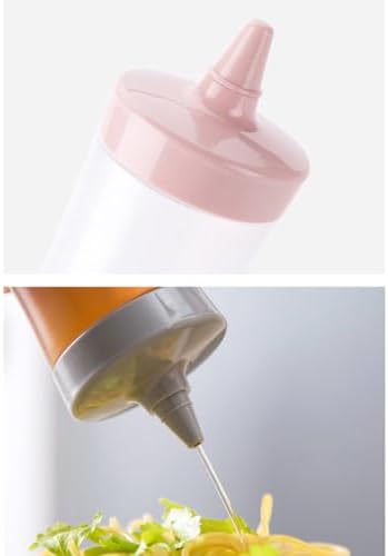 HOLIDYOYO 2 Pcs Reusable Pink Sauce Squeeze Bottles