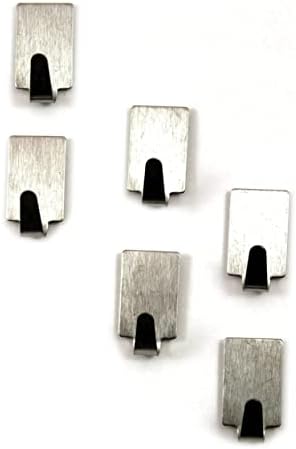 Unomor 72 Pcs Adhesive Stainless Steel Hooks for Bathroom Kitchen