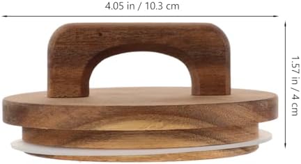 Zerodeko Wood Sealed Jar Lid with Handle