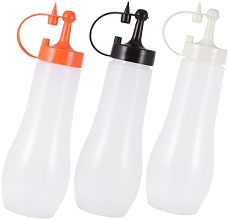 PRETYZOOM 3-Piece Condiment Squeeze Bottles Set