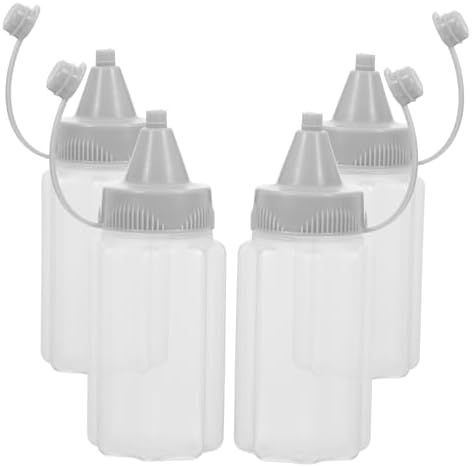 3 Pack Reusable Honey Squeezing Bottles for Ketchup Mustard Salad Dressing