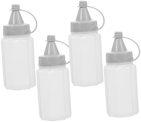 FELTECHELECTR 4pcs Mini Squeeze Bottles for Honey and Condiments
