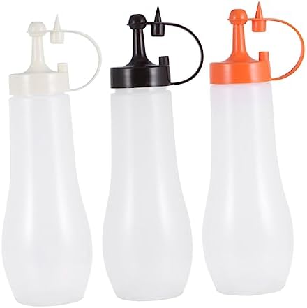 Cabilock Reusable Condiment Squeeze Bottles Set of 3