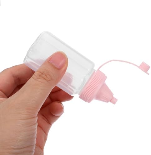 HOLIDYOYO 4pcs Clear Plastic Condiment Squeeze Bottles 1