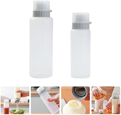 Hemoton 2pcs Reusable Condiment Squeeze Bottles
