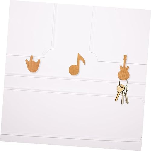 GLEAVI 3Pcs Wood Coat Hooks for Home Storage