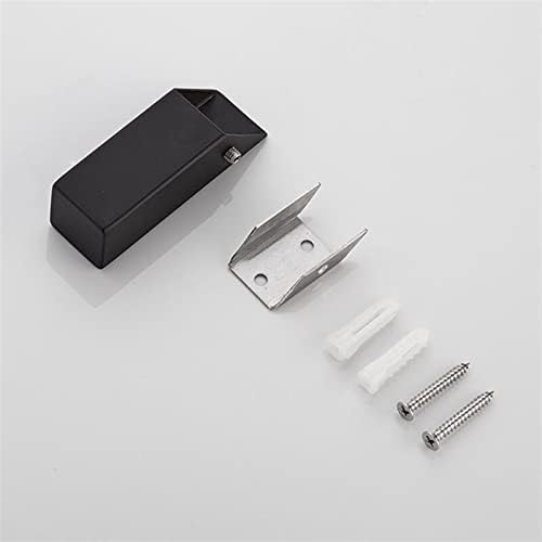 MOOWI 5Pcs Black Wall-Mounted Towel Hooks 304 Stainless Steel