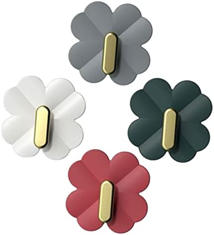 PRETYZOOM 4Pcs Cartoon Adhesive Wall Hooks