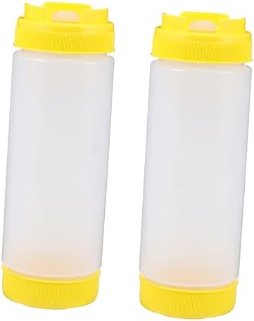 Set of 2 Squeeze Bottles for Ketchup Jam Mustard and Olive Oil
