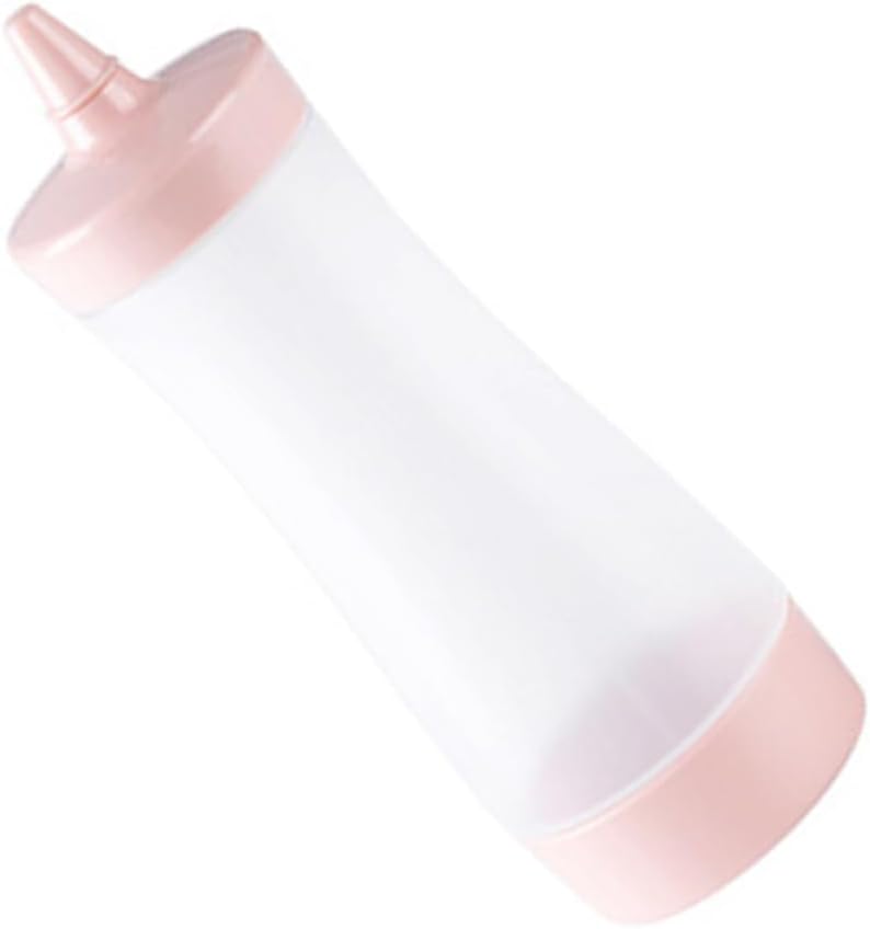 COLLBATH Reusable Pink Condiment Squeeze Bottles 2 Pcs