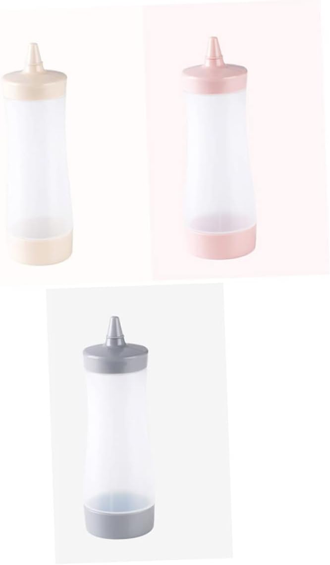 350ml Reusable Condiment Squeeze Bottle Leakproof Grey