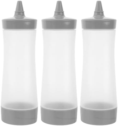 3PCS Squeeze Condiment Bottles for Ketchup Mustard Jam